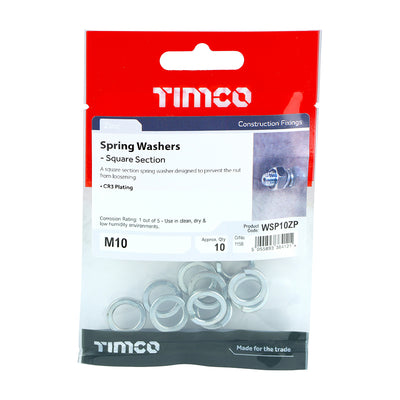TIMCO Spring Washers DIM7980 Silver - M10