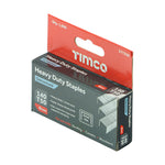 TIMCO Heavy Duty Chisel Point Galvanised Staples 8mm for carpet fitting, insulation, and woodworking.