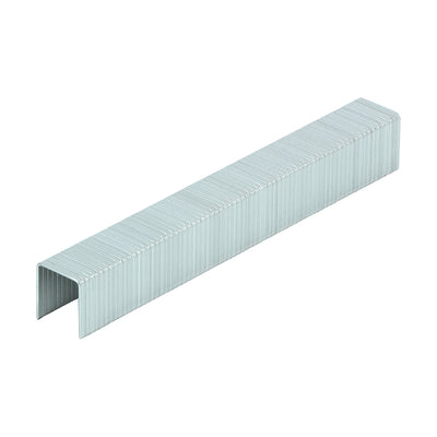 Heavy duty galvanised 12mm chisel point staples designed for roofing, carpet fitting, and woodworking applications.