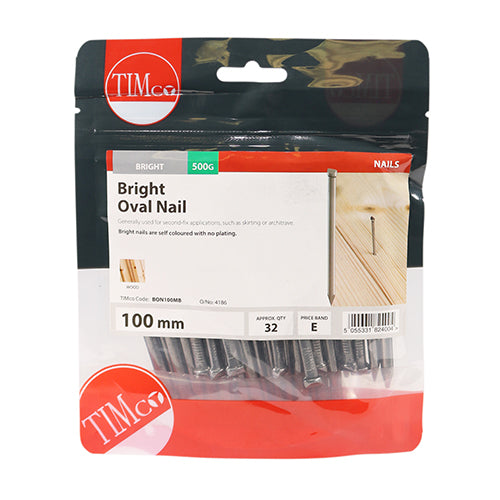 TIMCO Oval Nails Bright - 100mm