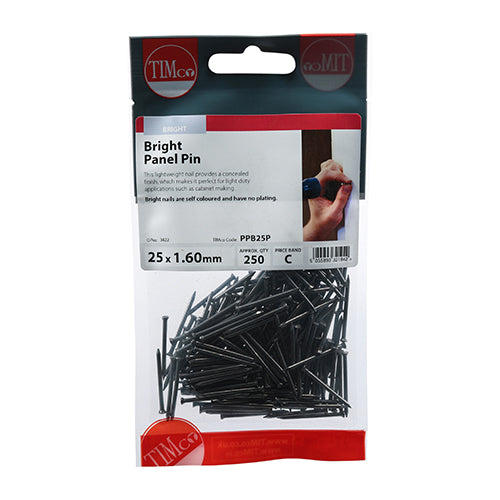 TIMCO Panel Pins Bright - 25 x 1.60