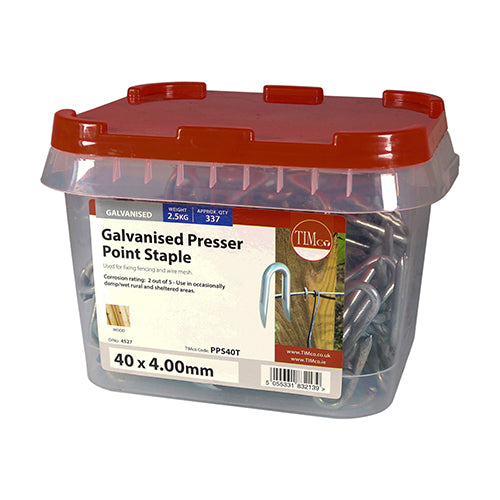 TIMCO Presser Point Staples Galvanised - 40 x 4.00