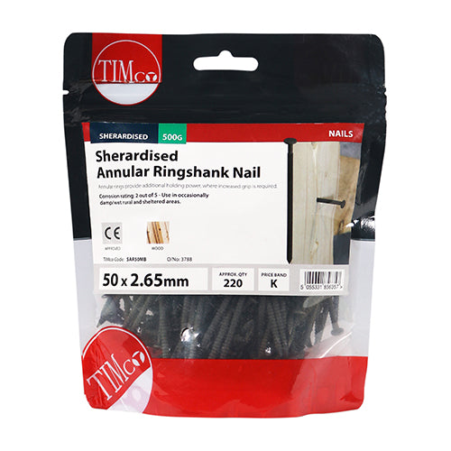 TIMCO Annular Ringshank Nails Sherardised - 50 x 2.65