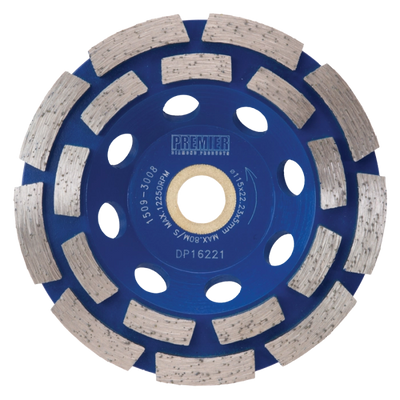 PREMIER P5-CG 180X22.2 DOUBLE ROW CUP GRINDER