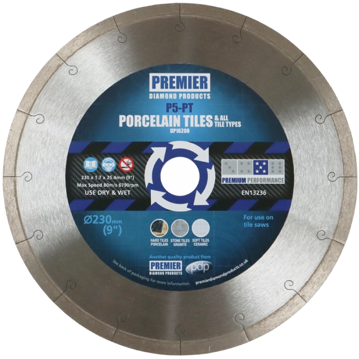 PREMIER P5-PT 180X1.6X8X25.4 PORCELAIN TILE BLADE