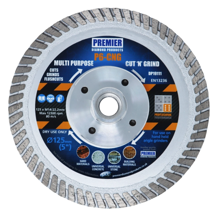 P6-CNG 125MMXM14 CUT 'N' GRIND BLADE MULTI MATERIAL
