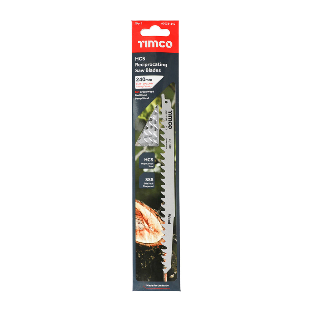 TIMCO Reciprocating Saw Blades Wood Cutting High Carbon Steel - S1542K