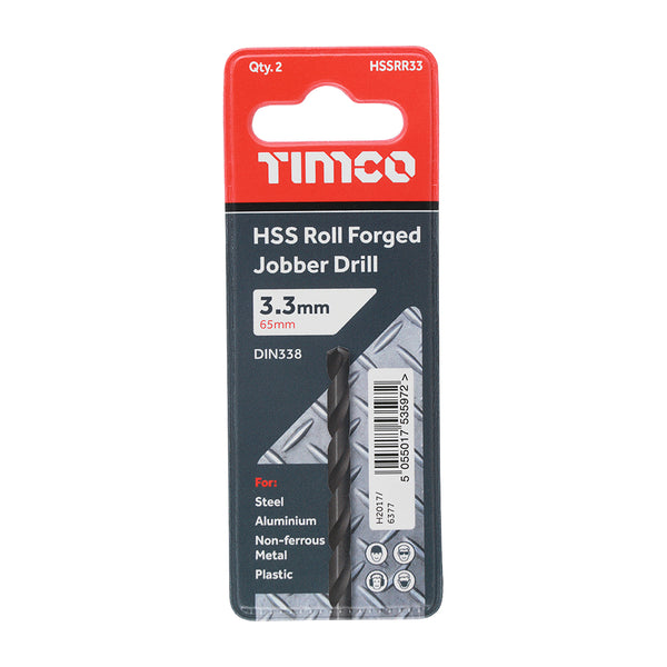 TIMCO Roll Forged Jobber Drills HSS - 3.3mm