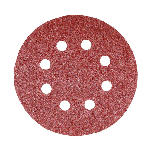 TIMCO Random Orbital Sanding Discs Mixed Red - 125mm (80/120/180)