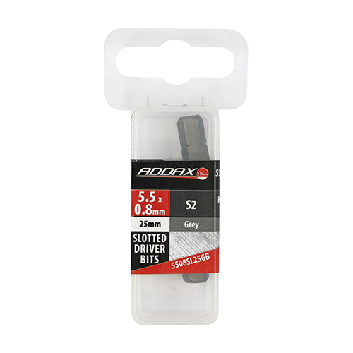 TIMCO Slotted Driver Bit S2 Grey - 5.5 x 0.8 x 25