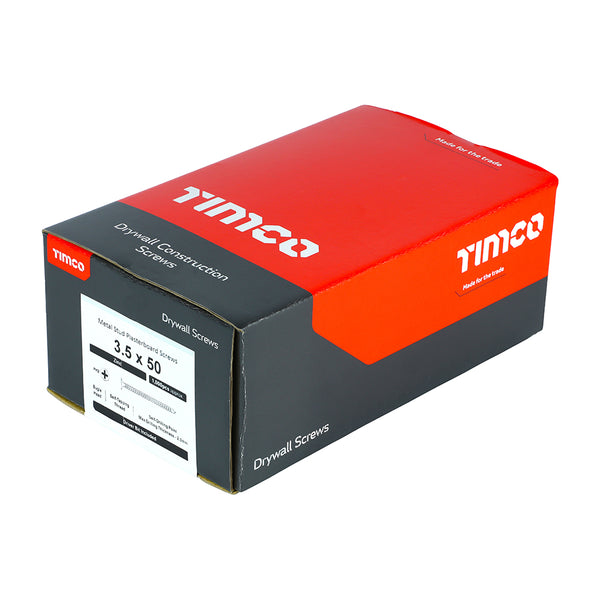 TIMCO Drywall Self-Drilling Bugle Head Silver Screws - 3.5 x 50