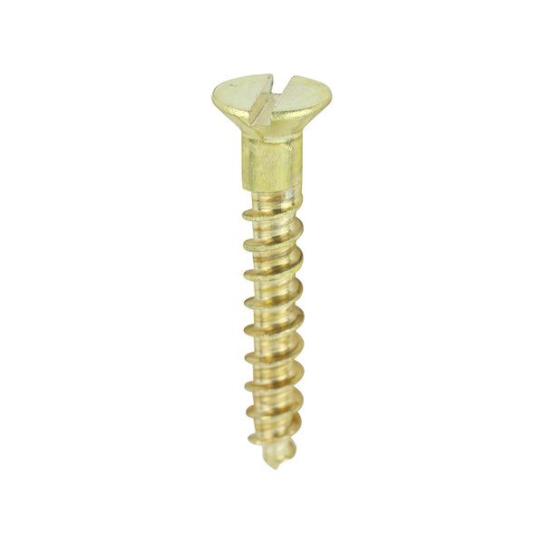 TIMCO Solid Brass Countersunk Woodscrews - 4 x 3/4