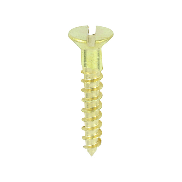 TIMCO Solid Brass Countersunk Woodscrews - 4 x 5/8