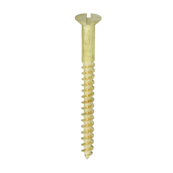 TIMCO Solid Brass Countersunk Woodscrews - 12 x 2 1/2