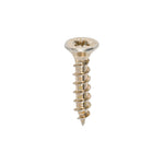 TIMCO 3.0 x 15 Gold Solo Countersunk Woodscrews for accurate fixing in timber, MDF, and masonry with plugs.