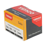 TIMCO 3.0 x 15 Gold Solo Countersunk Woodscrews for accurate fixing in timber, MDF, and masonry with plugs.