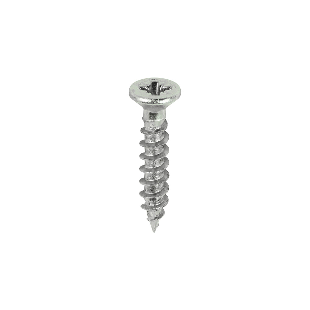 TIMCO Classic Multi-Purpose Reduced Head Countersunk Nickel Piano Hinge Woodscrews - 3.0 x 16