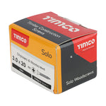 TIMCO Solo Countersunk Silver Woodscrews - 3.0 x 20