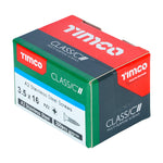 TIMCO Classic Multi-Purpose A2 Stainless Steel Woodscrews 3.5 x 16 for hardwood, softwood, MDF, and plastic.
