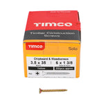TIMCO Solo Countersunk Gold Woodscrews - 3.5 x 35
