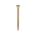TIMCO Solo Countersunk Gold Woodscrews 3.5x40 designed for fixing timber, man-made boards, or masonry using plastic plugs.