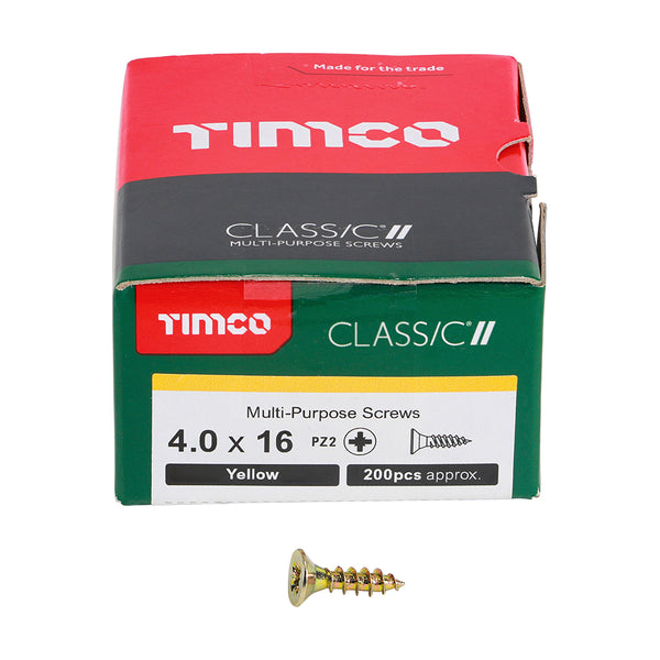 TIMCO Classic Multi-Purpose Countersunk Gold Woodscrews - 4.0 x 16