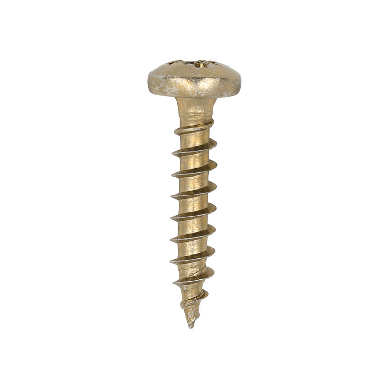 TIMCO Classic Multi-Purpose Pan Head Gold Woodscrews - 4.0 x 20