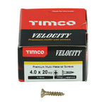 TIMCO Velocity Premium Multi-Use Countersunk Gold Woodscrews - 4.0 x 20