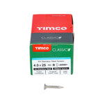 TIMCO Classic Multi-Purpose Countersunk A4 Stainless Steel Woodcrews - 4.0 x 25