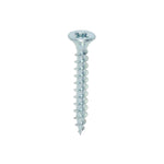 TIMCO Solo Countersunk Silver Woodscrews 4.0x30 designed for fixing timber, man-made boards, or masonry using plastic plugs.