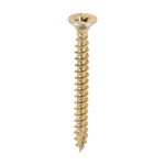 TIMCO Classic Multi-Purpose Countersunk Gold Woodscrews 4.0x40 ideal for hardwood, MDF, chipboard, plastic, and light metal fixing.