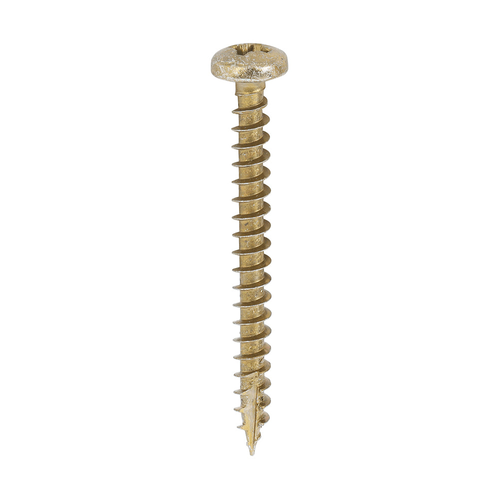 TIMCO Classic Multi-Purpose Pan Head Gold Woodscrews - 4.0 x 40