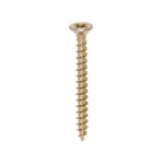 TIMCO Solo Countersunk Gold Woodscrews 4.0x40 designed for fixing timber, boards, or masonry when used with plastic plugs.