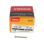 Gold countersunk single thread woodscrews 4.0 x 45 designed for fixing timber, boards, or masonry securely.
