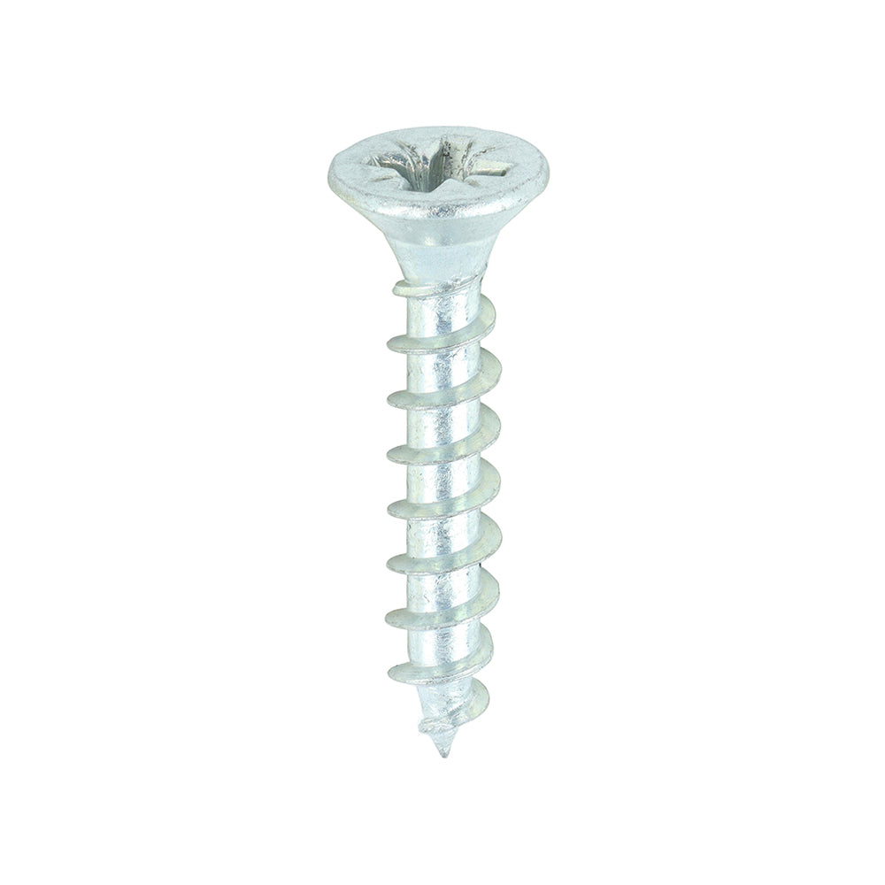 TIMCO Solo Countersunk Silver Woodscrews 4.5x25 designed for secure fixing in timber, man-made boards, or masonry with plastic plugs.