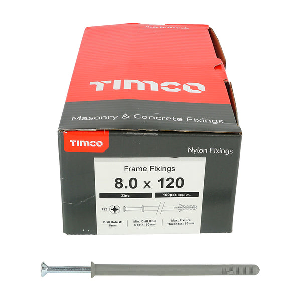 TIMCO Nylon Frame Fixings - 8.0 x 120