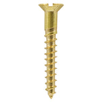 TIMCO Solid Brass Countersunk Woodscrews - 12 x 2 1/2