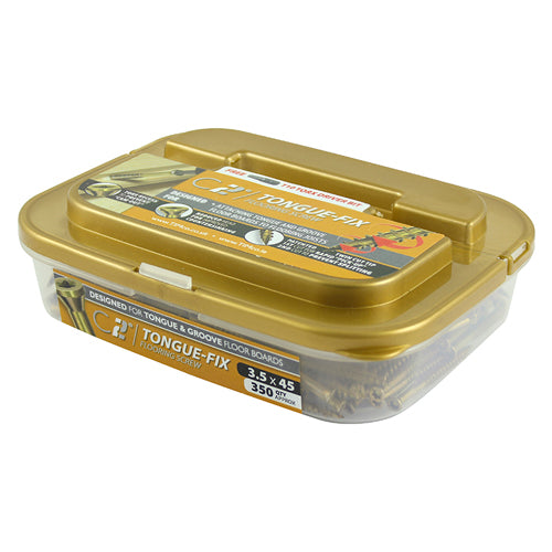 TIMCO C2 Tongue-Fix Premium Tongue & Groove Gold Woodscrews - 3.5 x 45