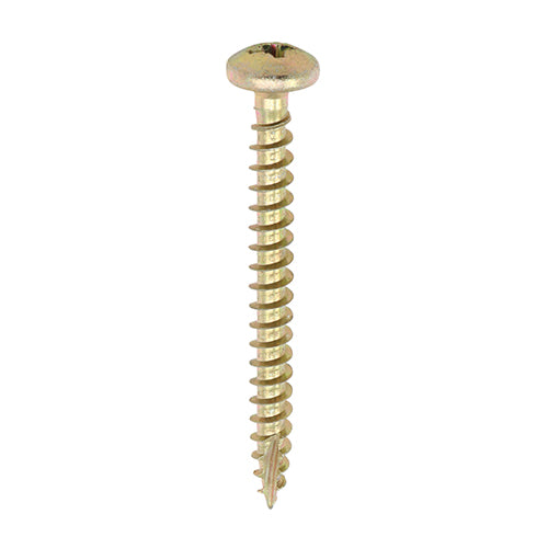 TIMCO Classic Multi-Purpose Pan Head Gold Woodscrews - 4.0 x 25