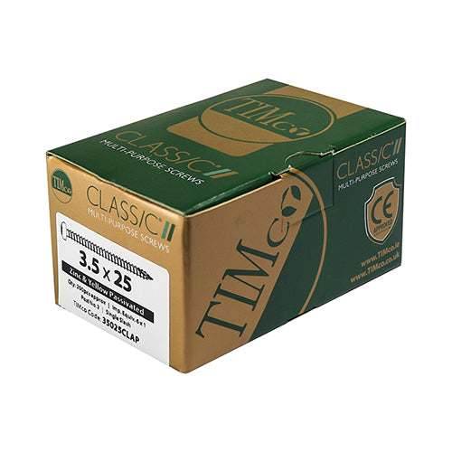 TIMCO Classic Multi-Purpose Pan Head Gold Woodscrews - 3.5 x 16