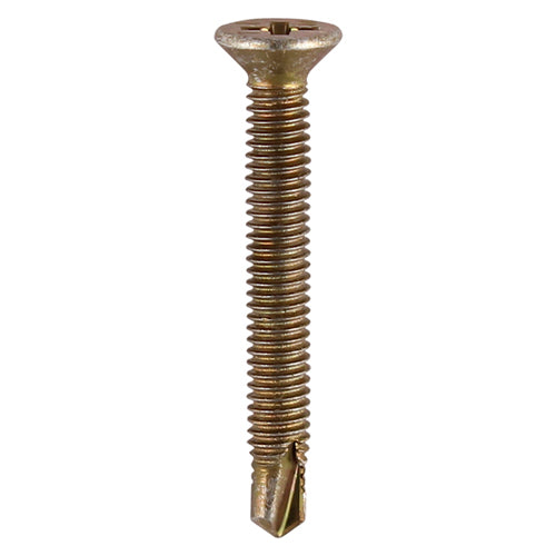 TIMCO Window Fabrication Screws Countersunk PH Metric Thread Self-Drilling Point Yellow - M4 x 16