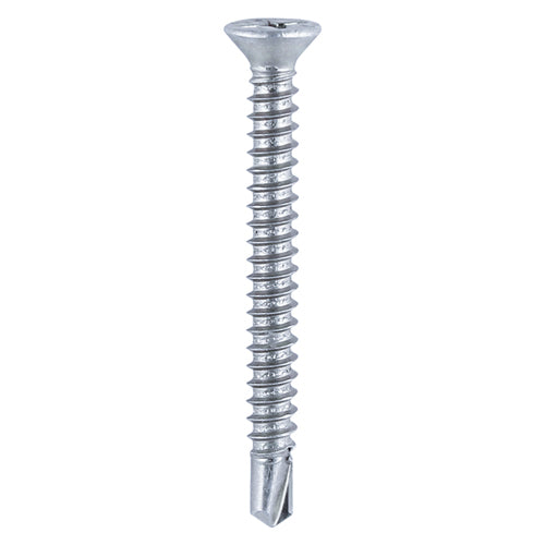 TIMCO Window Fabrication Screws Countersunk with Ribs PH Self-Tapping Self-Drilling Point Zinc - 3.9 x 19