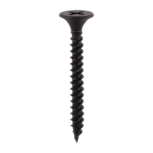TIMCO Drywall Fine Thread Bugle Head Black Screws 3.5x32 ideal for securing plasterboard to wall and ceiling track systems.