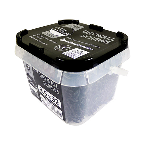 TIMCO Drywall Fine Thread Bugle Head Black Screws - 3.5 x 32