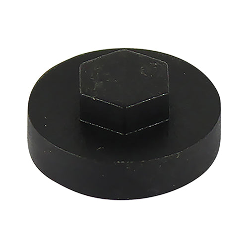 TIMCO Hex Head Cover Caps Black - 19mm