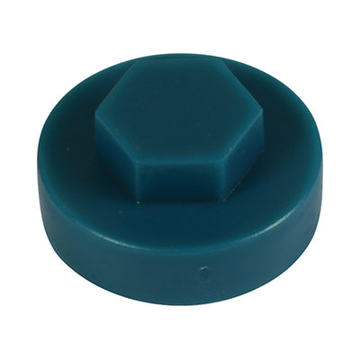 TIMCO Hex Head Cover Caps Ocean Blue - 19mm