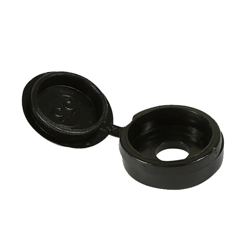TIMCO Hinged Screw Caps Large Black - To fit 5.0 to 6.0 Screw