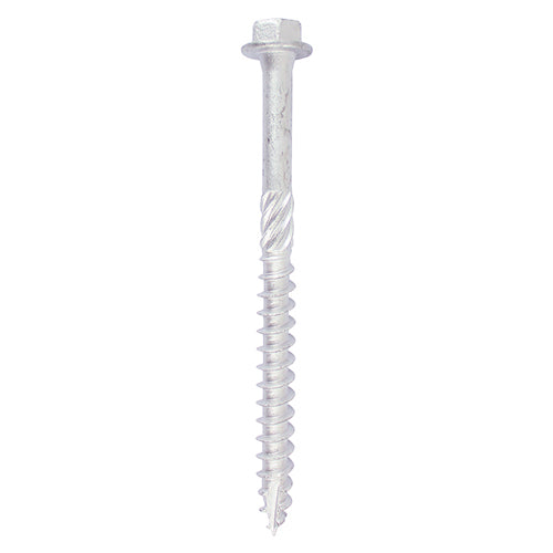 TIMCO Heavy Duty Timber Screws Hex Flange Head Exterior Silver - 10 x 80