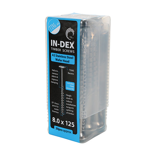 TIMCO Wafer Head A2 Stainless Steel Timber Screws  - 8.0 x 125