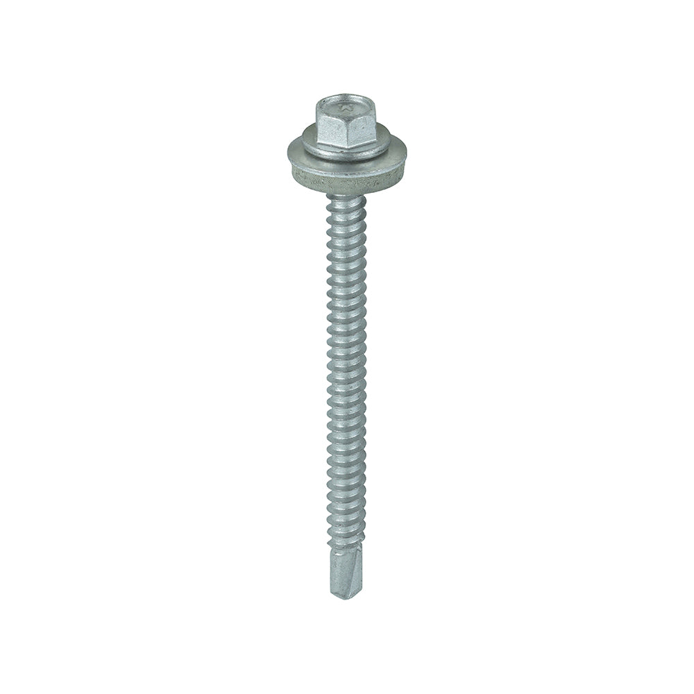 TIMCO Self-Drilling Light Section Screws Exterior Silver with EPDM Washer - 5.5 x 70